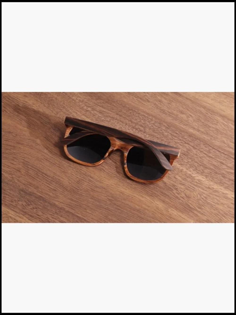 Square Polarized All-Wood Sunglasses UV400 Protection with Case
